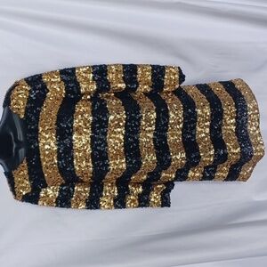 Striped GAP Sequin Embellished Long Sleeve Shift Dress (NWT)